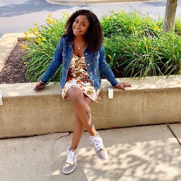 • Floral Mini Dress Red and Pink - Picture 5 of 6